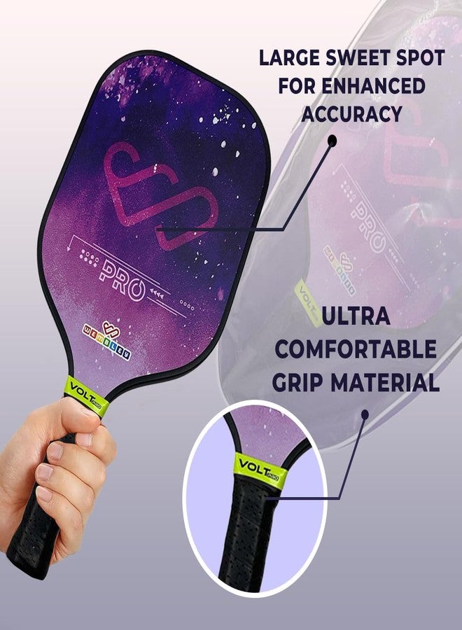 Wembley Pickleball Paddle Set| Sturdy and Lightweight Pickle Ball Racket with Anti-Slip Grip| Ideal for Kids and Adults (Purple) - Image 4